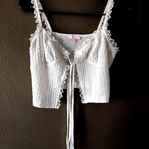 Lace Tie-Up Cami Top